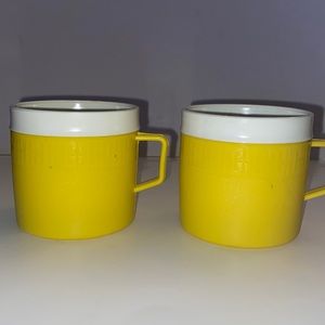 Vintage Olympian thermal wear handled cup yellow